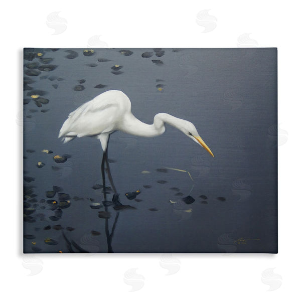 stupell industries D. Rust | Graceful Egret in Lake