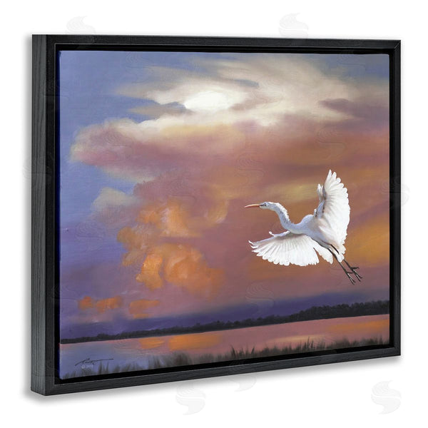 Stupell Industries D. Rust | Heron Flying With Sunset