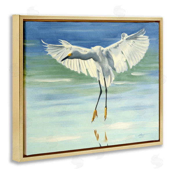 Stupell Industries D. Rust | Snowy Egret On Beach