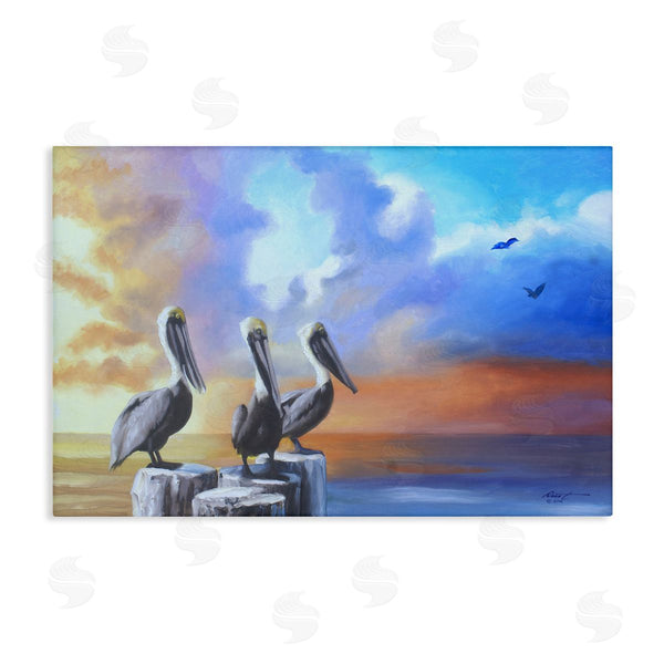 stupell industries D. Rust | Vivid Pelican Trio