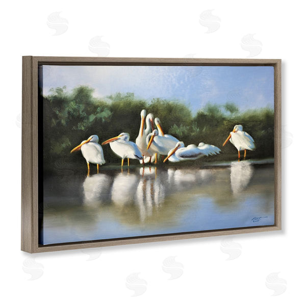 Stupell Industries D. Rust | White Pelicans Flock