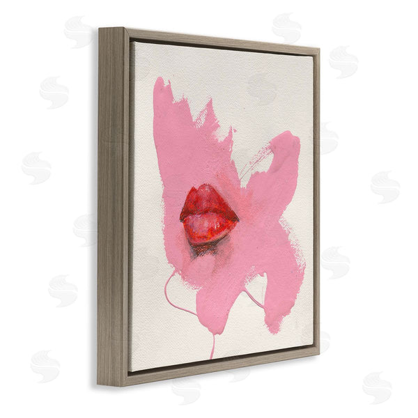 Stupell Industries Daniel Houston | Red Lips On Pink