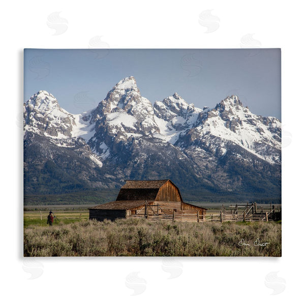 stupell industries David Drost | Cabin & Snowy Peaks