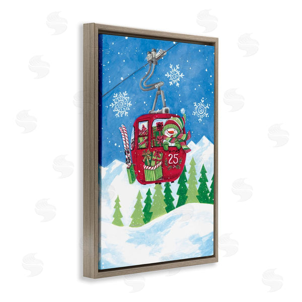Stupell Industries Diane Kater | Snowman On Ski Lift