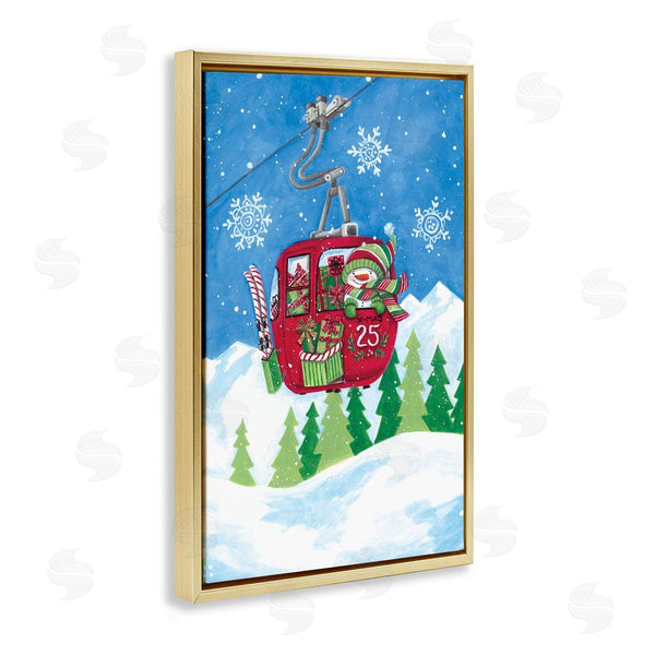 Stupell Industries Diane Kater | Snowman On Ski Lift