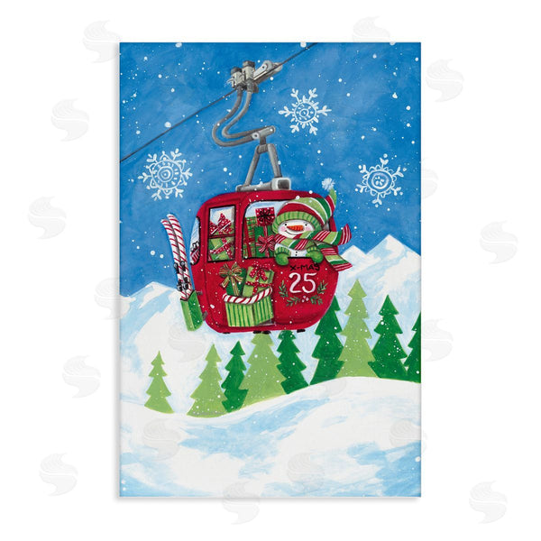 stupell industries Diane Kater | Snowman on Ski Lift