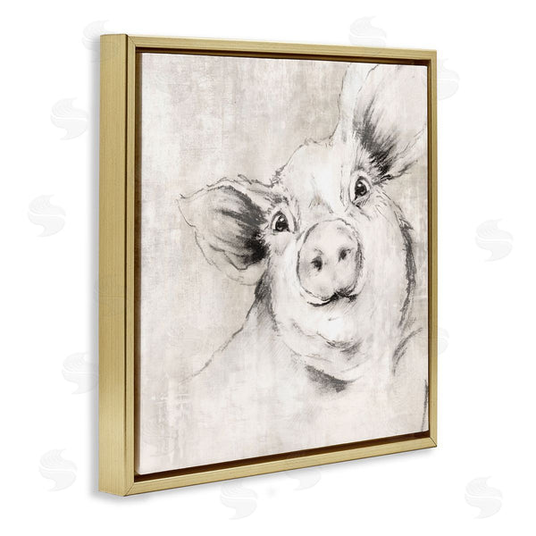 Stupell Industries Eli Jones | Pig Sketch Impression