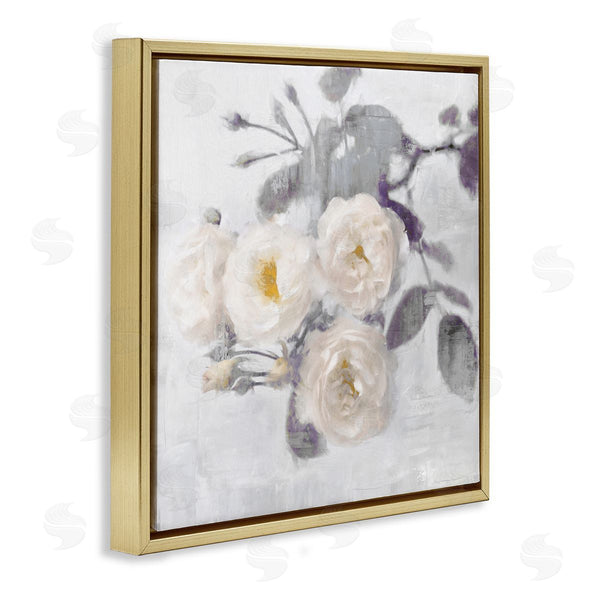 Stupell Industries Emily Ford | White Blooms On Grey