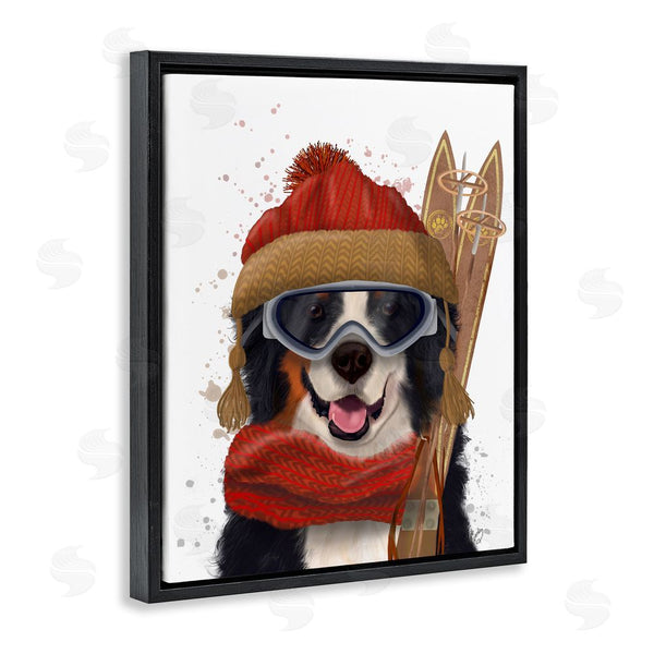 Stupell Industries Fab Funky | Happy Skiing Dog