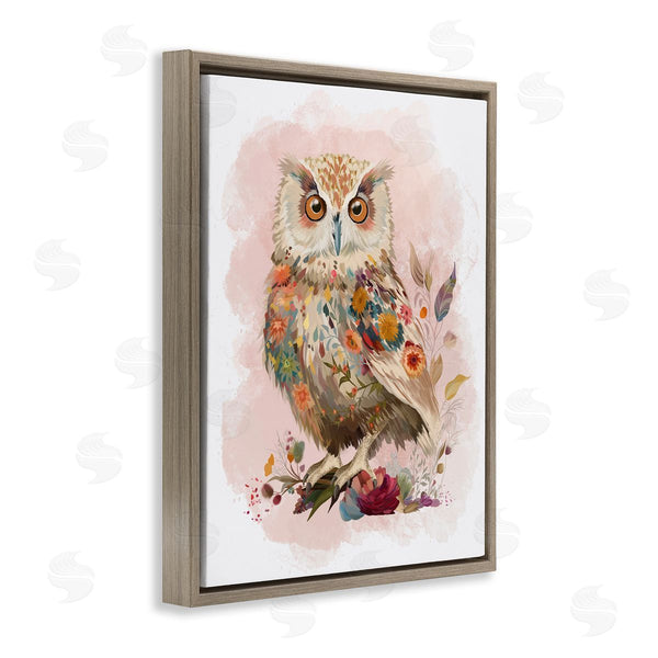 Stupell Industries Fab Funky | Owl And Wild Blooms