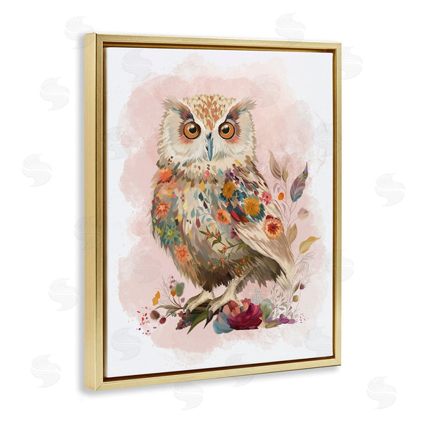 Stupell Industries Fab Funky | Owl And Wild Blooms