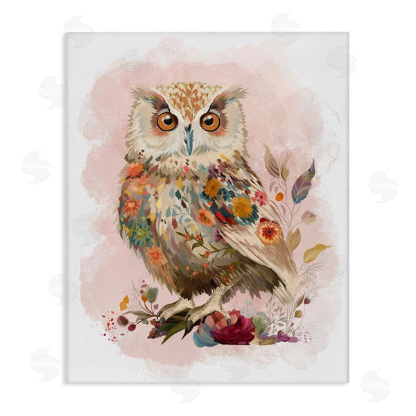 stupell industries Fab Funky | Owl and Wild Blooms