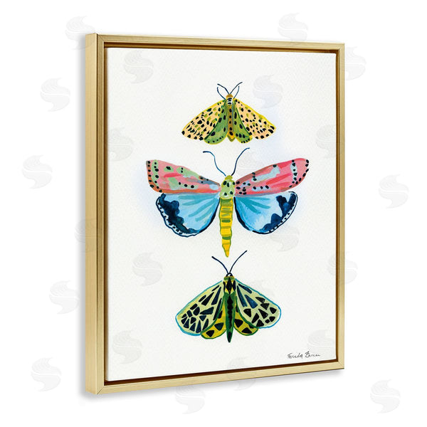 Stupell Industries Farida Zaman | Bright Moths Trio