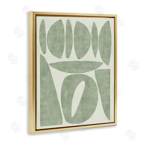 Stupell Industries Flora Kouta | Modern Green Shapes