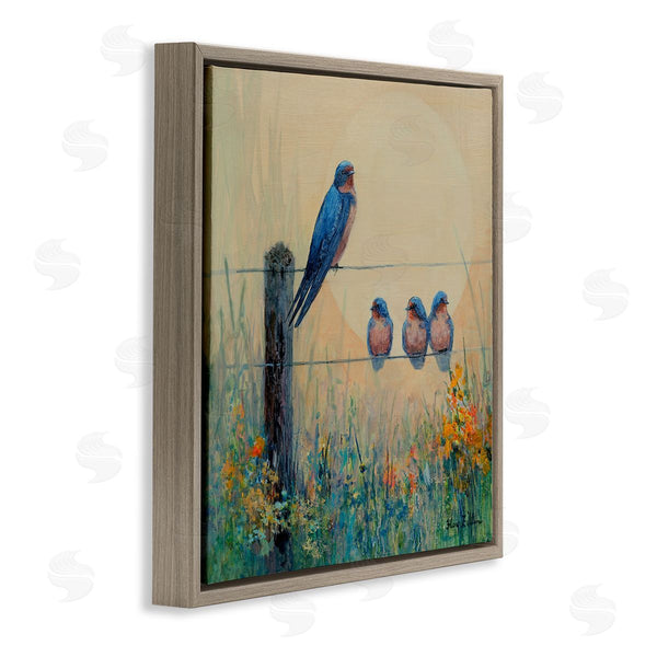 Stupell Industries Floy Zittin | Barn Swallow Family