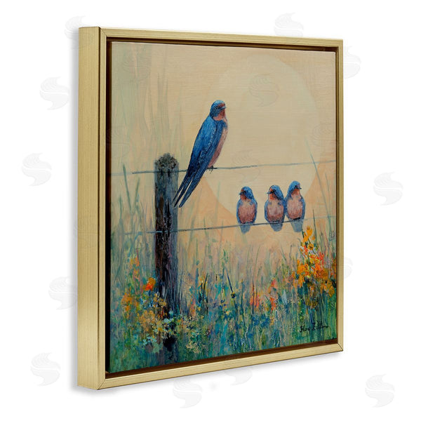 Stupell Industries Floy Zittin | Barn Swallow Family