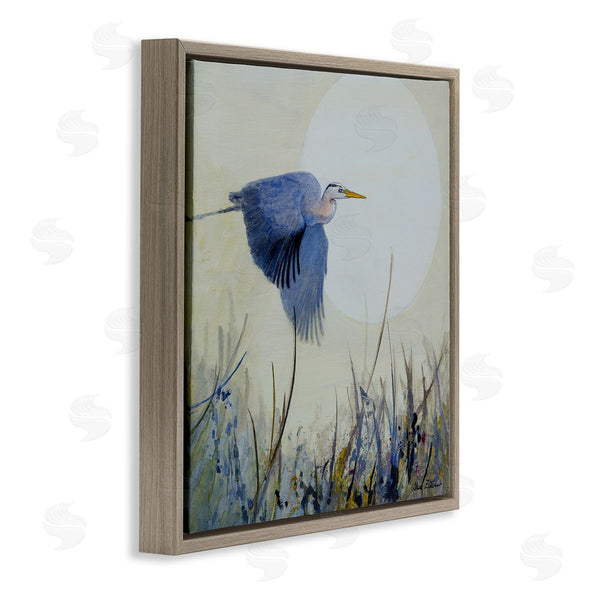 Stupell Industries Floy Zittin | Full Moon & Heron