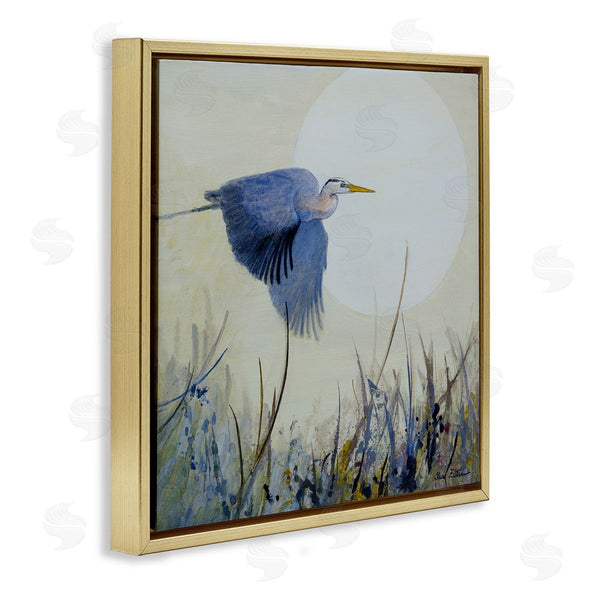 Stupell Industries Floy Zittin | Full Moon & Heron