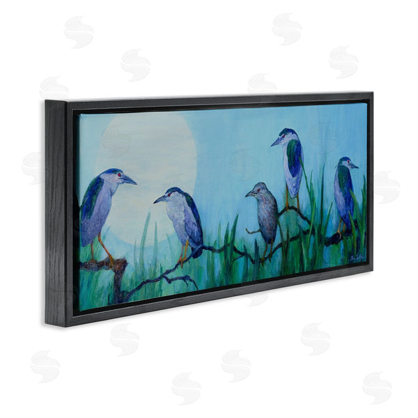 Stupell Industries Floy Zittin | Night Herons & Moon