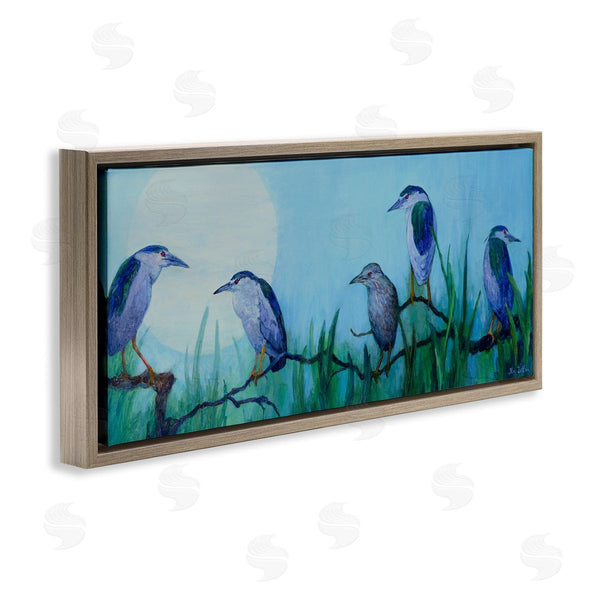 Stupell Industries Floy Zittin | Night Herons & Moon