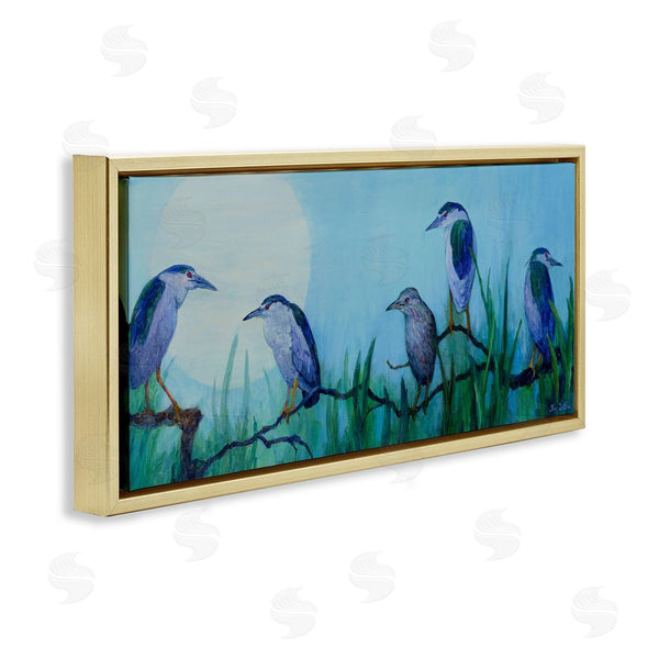 Stupell Industries Floy Zittin | Night Herons & Moon