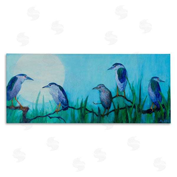 stupell industries Floy Zittin | Night Herons & Moon