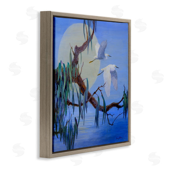 Stupell Industries Floy Zittin | Shining Moon & Birds