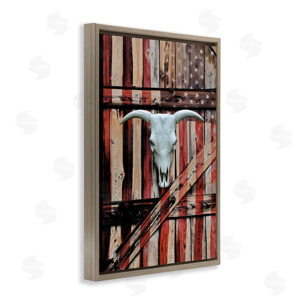 Stupell Industries Gail Peck | Patriotic Cow Skull
