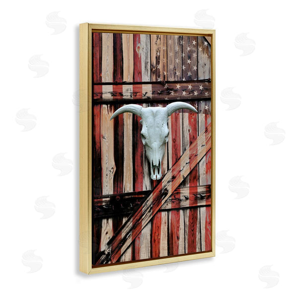 Stupell Industries Gail Peck | Patriotic Cow Skull