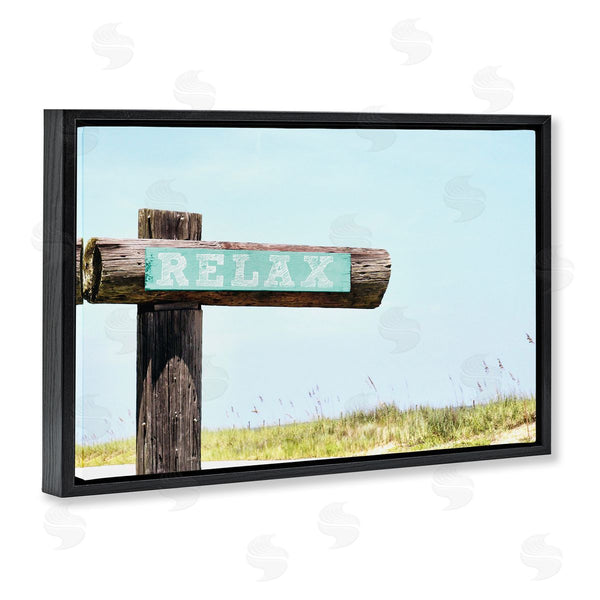 Stupell Industries Gail Peck | Relax Sign On Beach