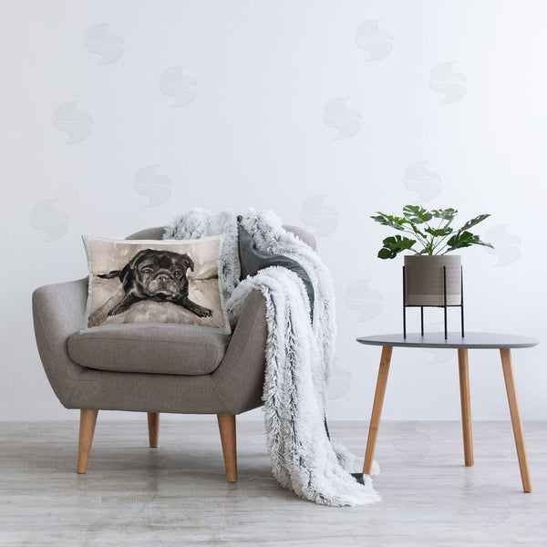 Stupell Industries George Dyachenko | Cozy Black Pug