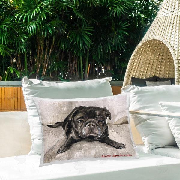 Stupell Industries George Dyachenko | Cozy Black Pug