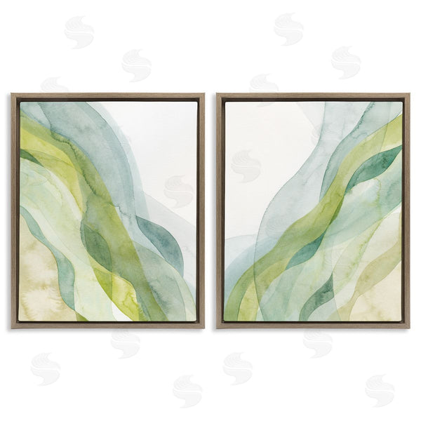 Stupell Industries Grace Popp | Abstract Green Waves