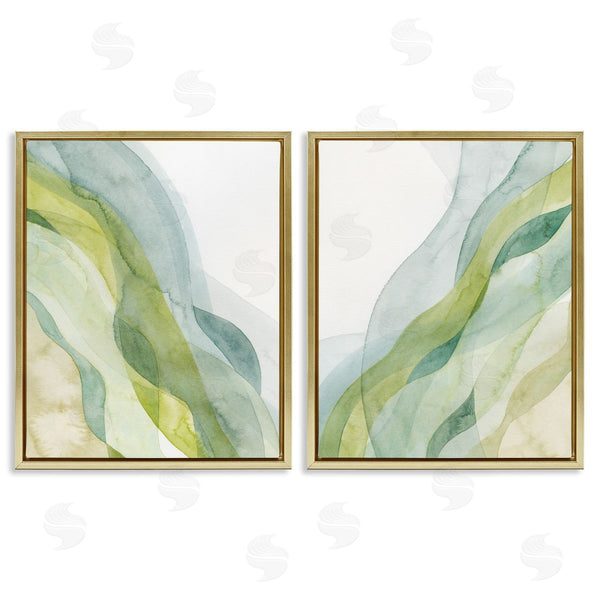 Stupell Industries Grace Popp | Abstract Green Waves