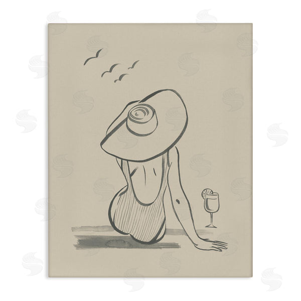 stupell industries Grace Popp | Beach Day Drawing