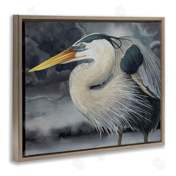 Stupell Industries Grace Popp | Dark Heron Portrait