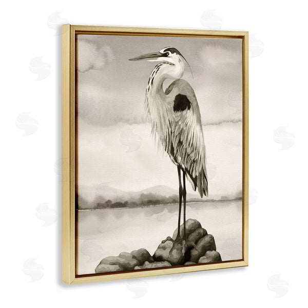 Stupell Industries Grace Popp | Grey Heron Perched