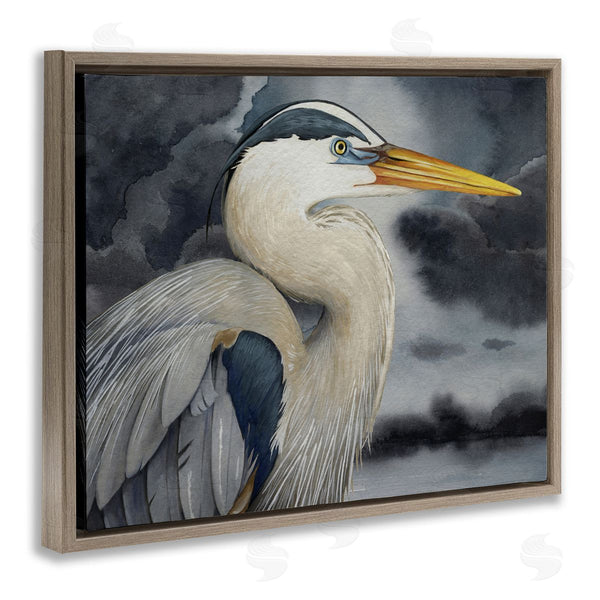 Stupell Industries Grace Popp | Grey Heron Portrait