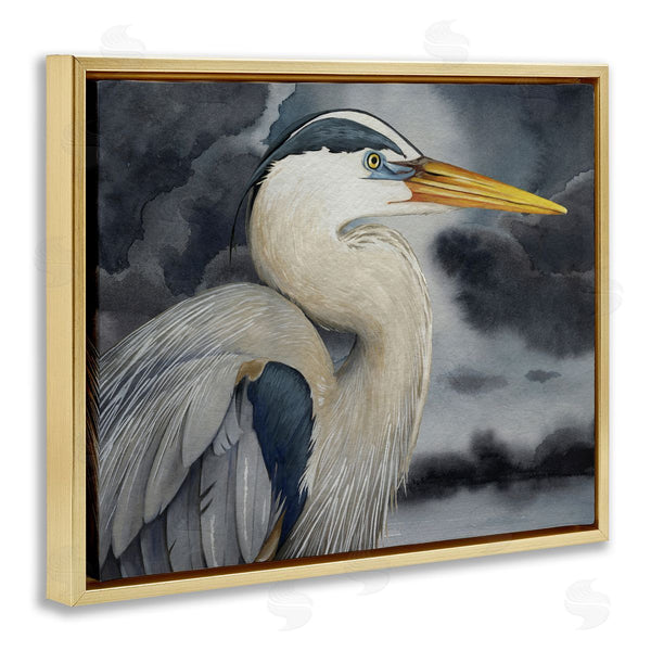 Stupell Industries Grace Popp | Grey Heron Portrait