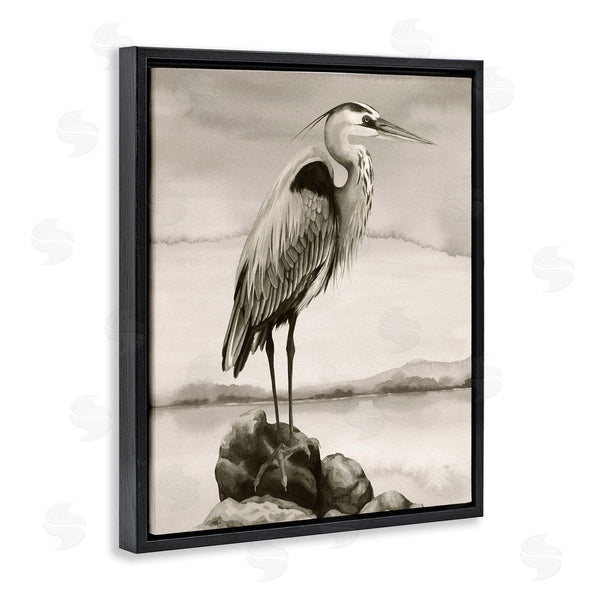Stupell Industries Grace Popp | Heron Perched At Sea