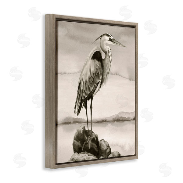 Stupell Industries Grace Popp | Heron Perched At Sea