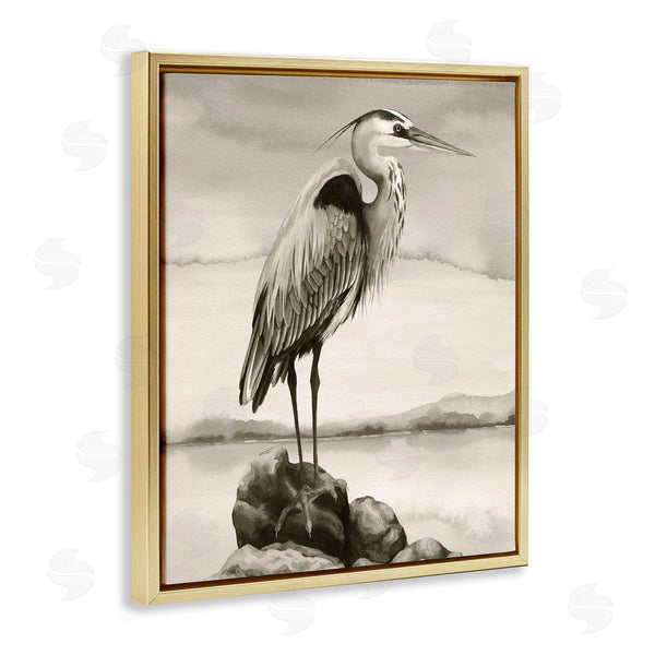 Stupell Industries Grace Popp | Heron Perched At Sea
