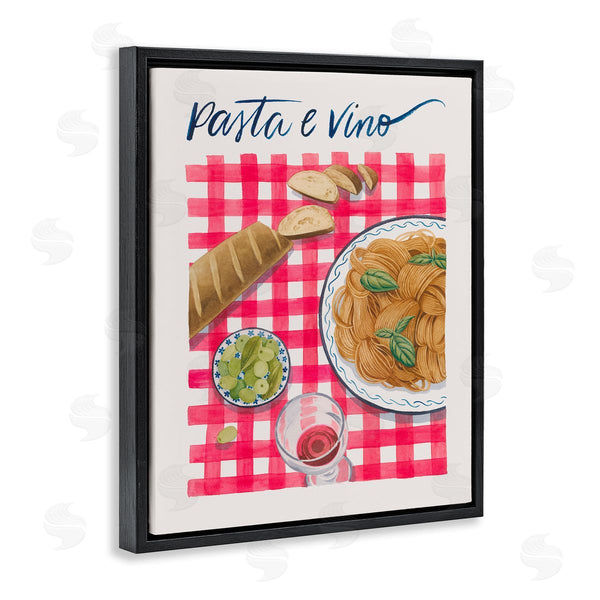 Stupell Industries Grace Popp | Pasta & Wine On Tartan