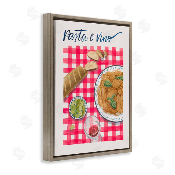 Stupell Industries Grace Popp | Pasta & Wine On Tartan