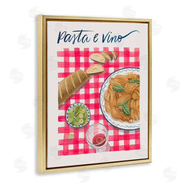 Stupell Industries Grace Popp | Pasta & Wine On Tartan