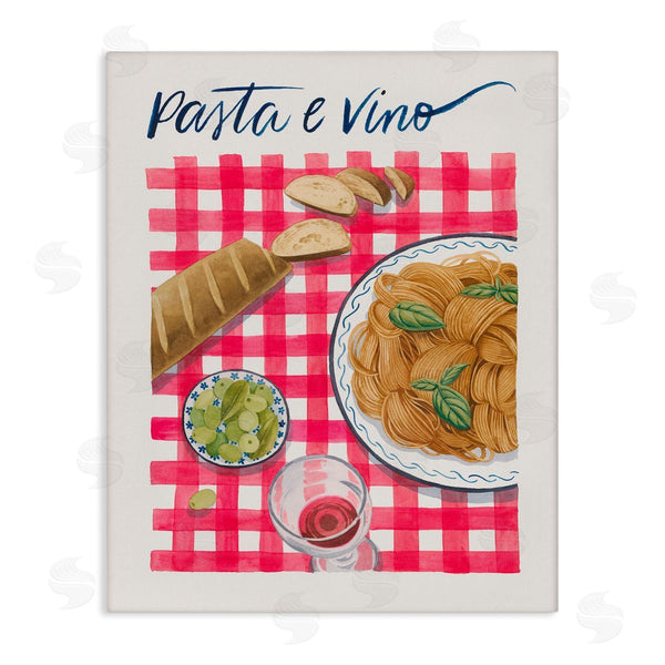 stupell industries Grace Popp | Pasta & Wine on Tartan