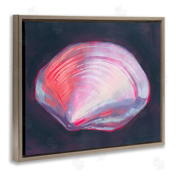 Stupell Industries Grace Popp | Pink Clam On Black
