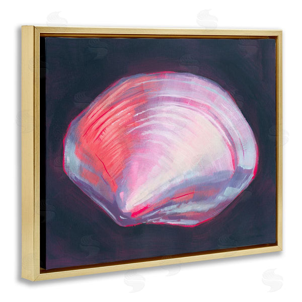 Stupell Industries Grace Popp | Pink Clam On Black