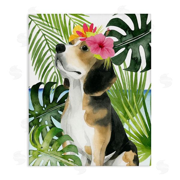 stupell industries Grace Popp | Puppy with Hibiscus