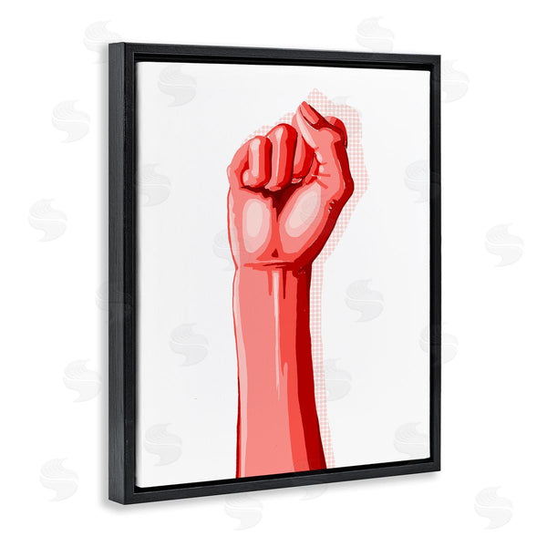 Stupell Industries Grace Popp | Red Pop Raised Fist